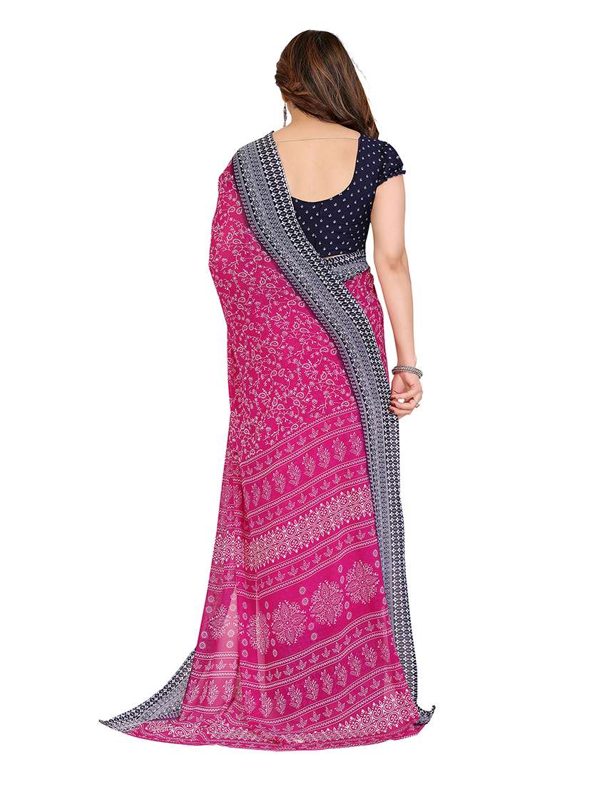 Women Pack Of 2 Printed Combo Saree With Blouse - 22476337 -  Standard Image - 1
