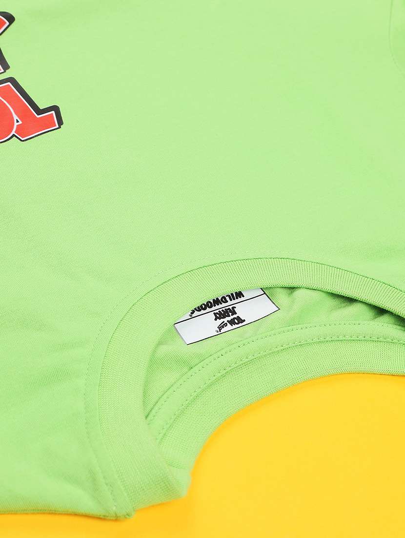green cotton placement print tee - 22476985 -  Standard Image - 4