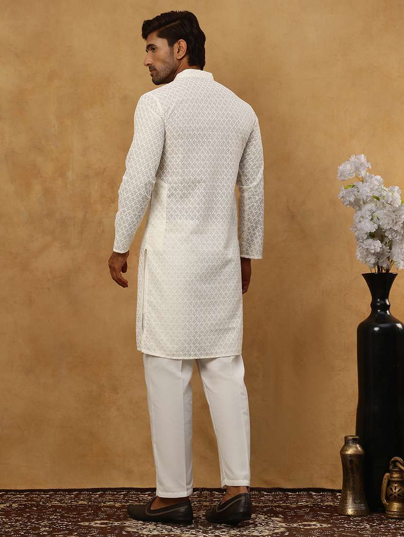 men embroidered long sleeve ethnic set - 22477124 -  Standard Image - 4