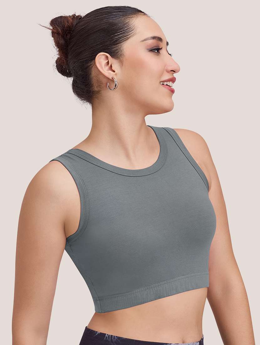 women solid full coverage sports bra - 22477158 -  Standard Image - 1