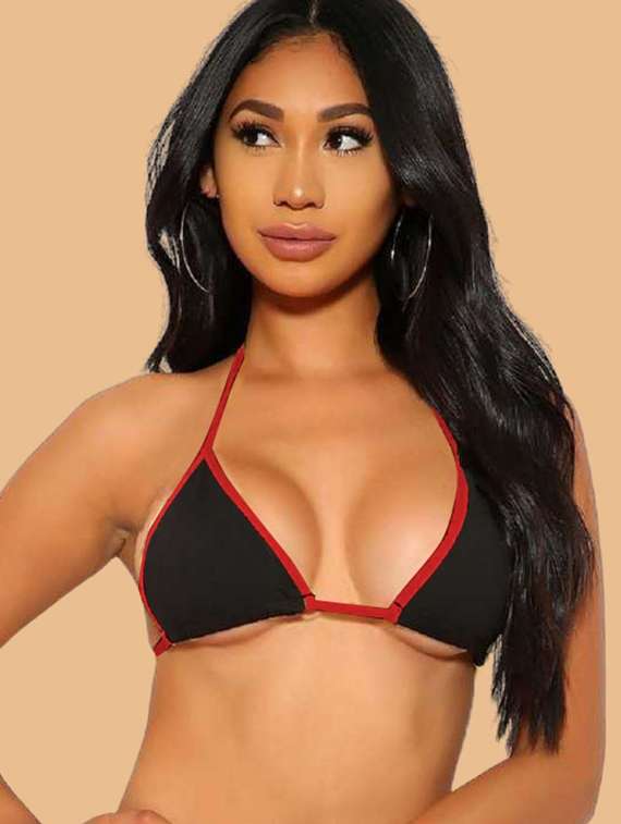 women black nylon bikini - 22477172 -  Standard Image - 1