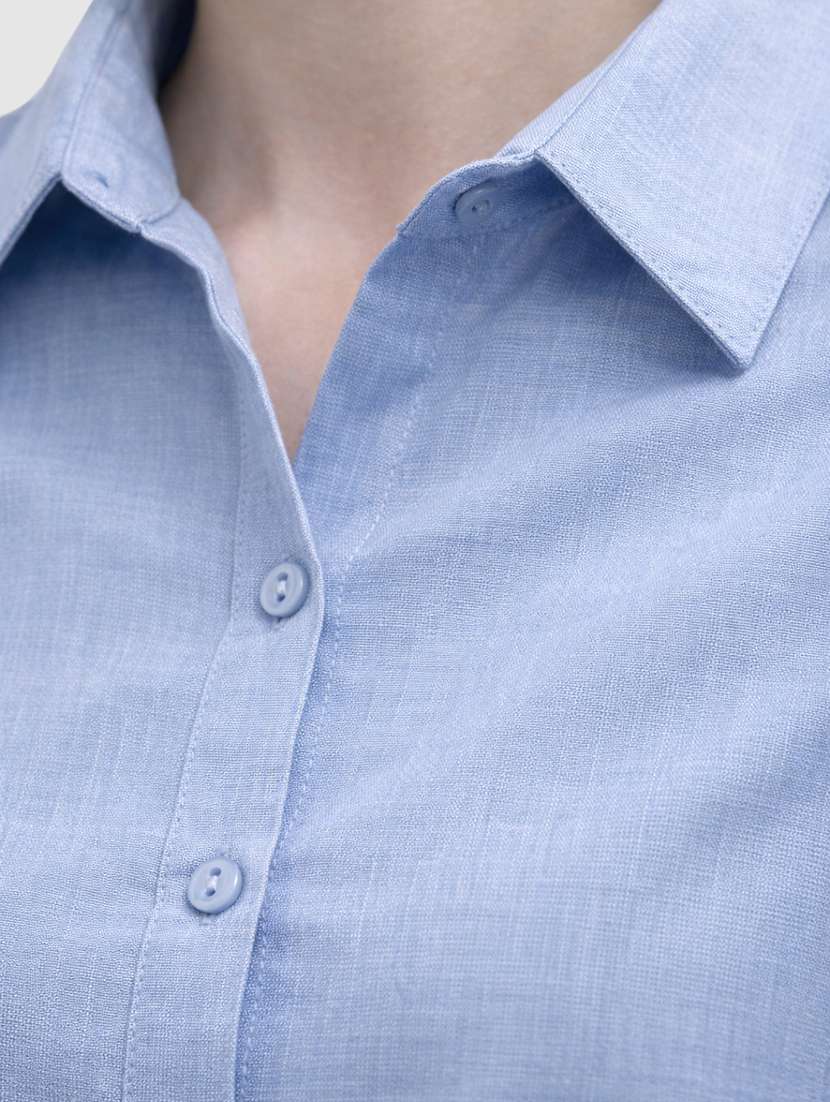 women solid long sleeves formal shirt - 22477544 -  Standard Image - 1