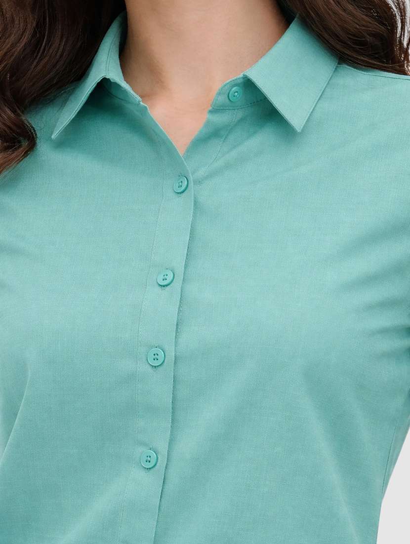 women solid long sleeves formal shirt - 22477545 -  Standard Image - 1