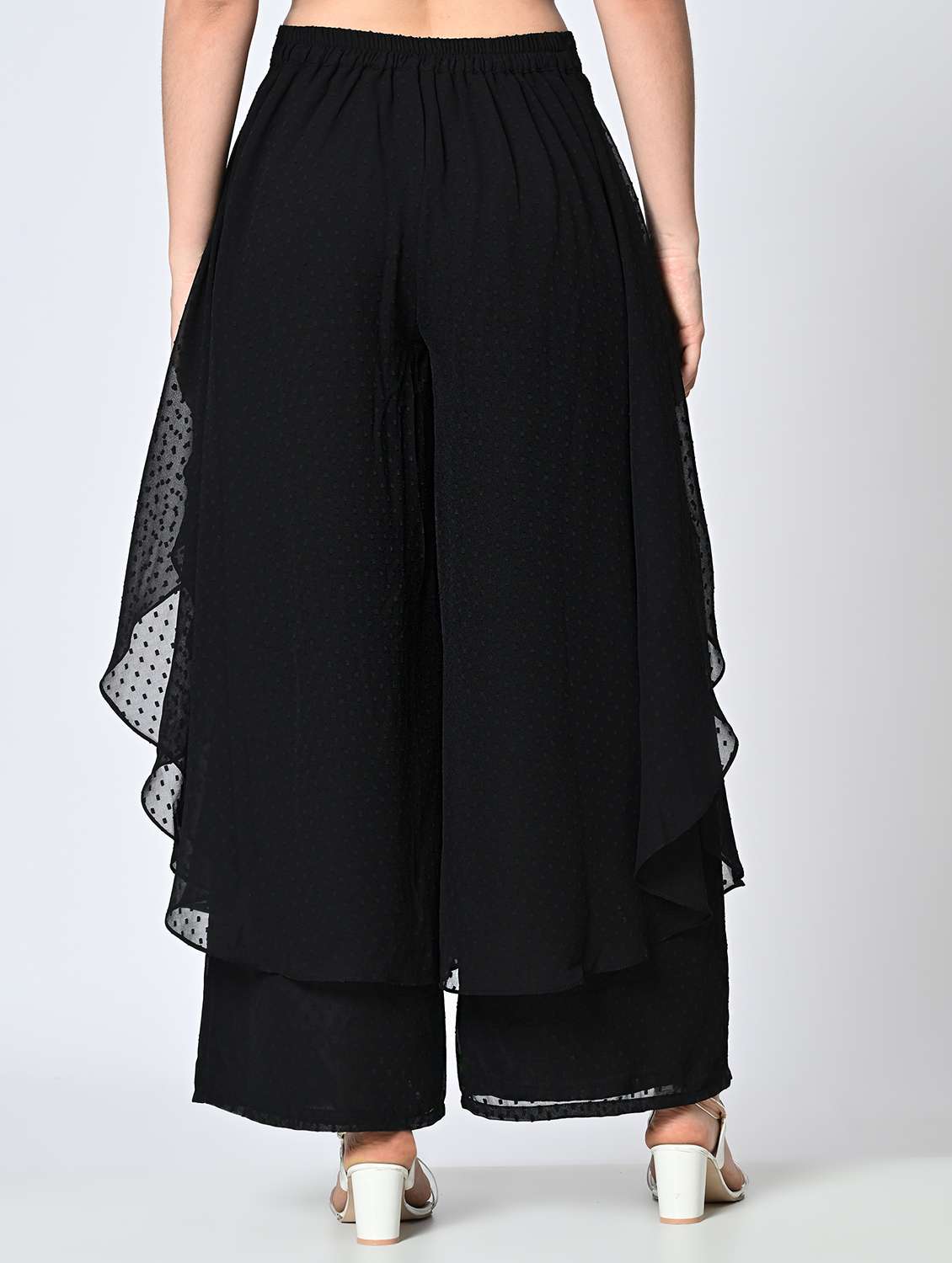 women self design flared palazzo - 22477568 -  Standard Image - 4