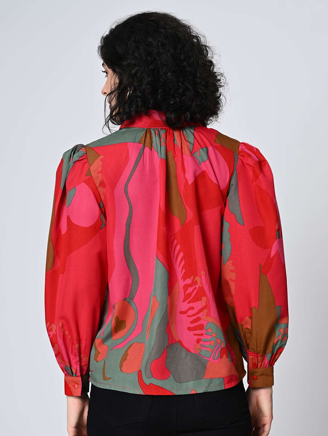 women multi colored crepe regular shirt - 22477574 -  Standard Image - 4