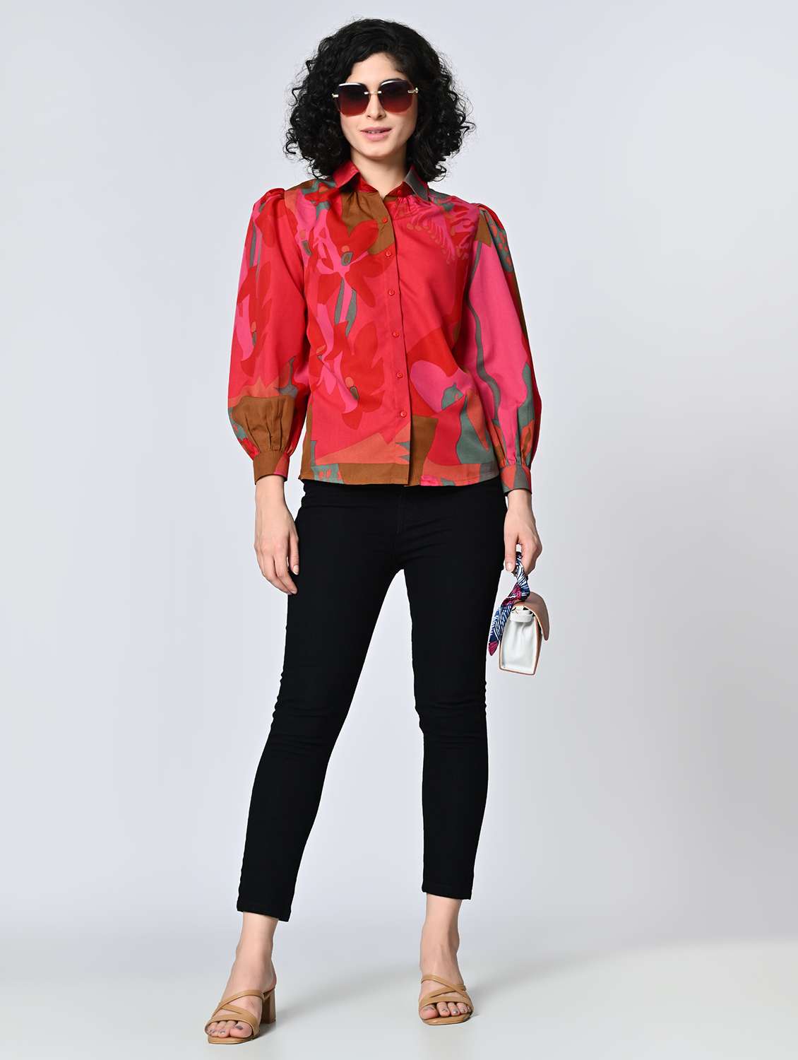 women multi colored crepe regular shirt - 22477574 -  Standard Image - 6