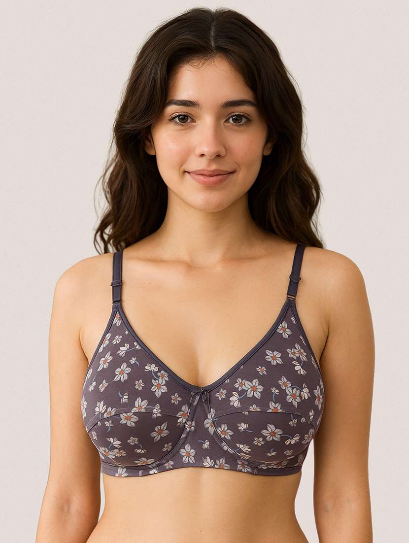 women pack of 2 printed full coverage bra - 22477616 -  Standard Image - 1