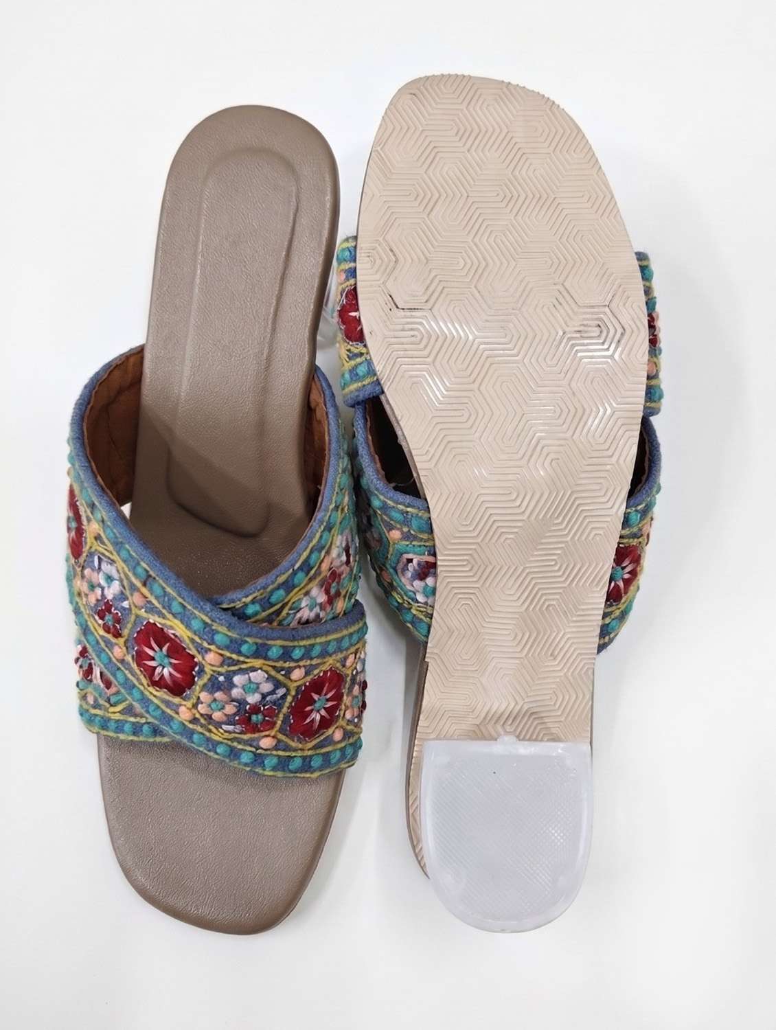 women embroidered slip on sandal - 22477934 -  Standard Image - 4