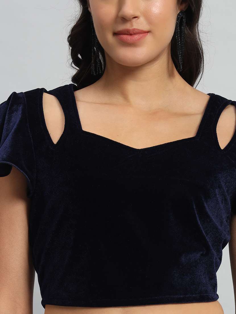 women solid sweetheart stiiched blouse - 22477963 -  Standard Image - 1