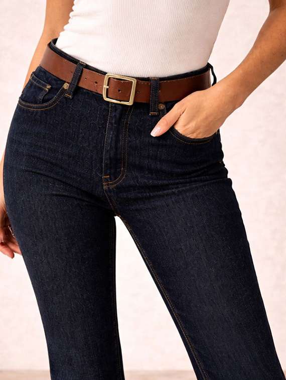 Women Solid Mid Rise Bootcut Jeans - 22477968 -  Standard Image - 1