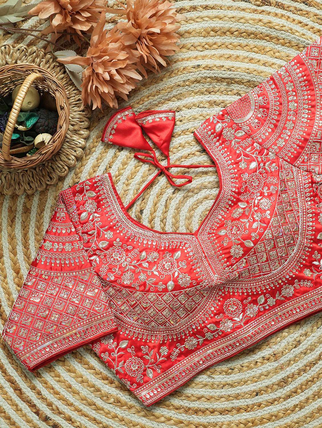 Women Solid With Work Stitched Blouse - 22477976 -  Standard Image - 1