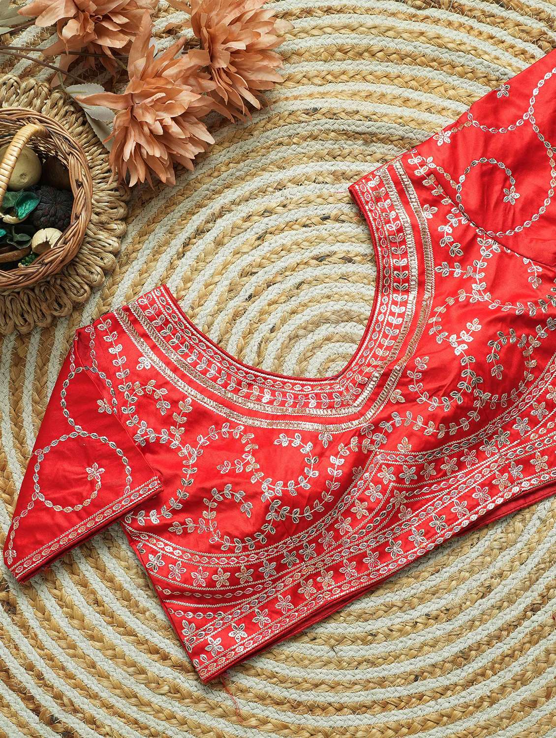 women solid with work stitched blouse - 22477994 -  Standard Image - 1