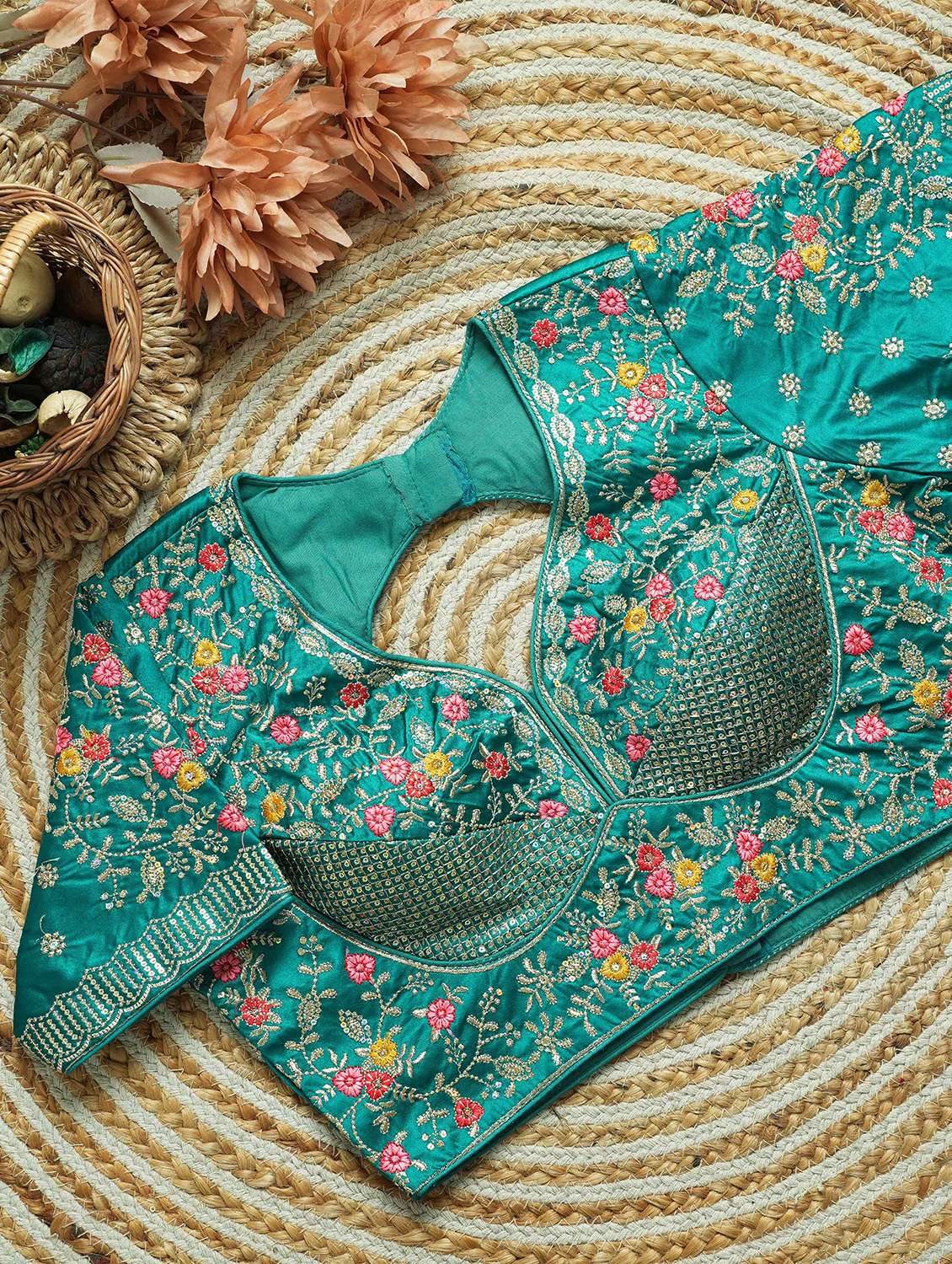 women solid with work stitched blouse - 22477995 -  Standard Image - 1