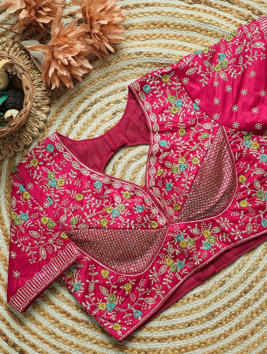women solid with work stitched blouse - 22477996 -  Standard Image - 1