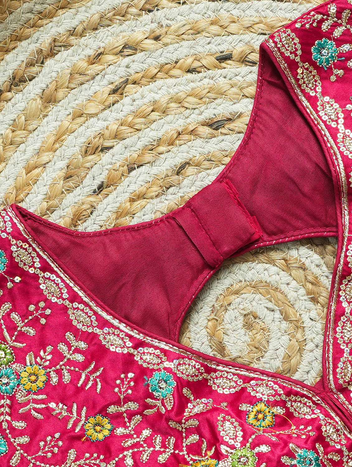 women solid with work stitched blouse - 22477996 -  Standard Image - 4
