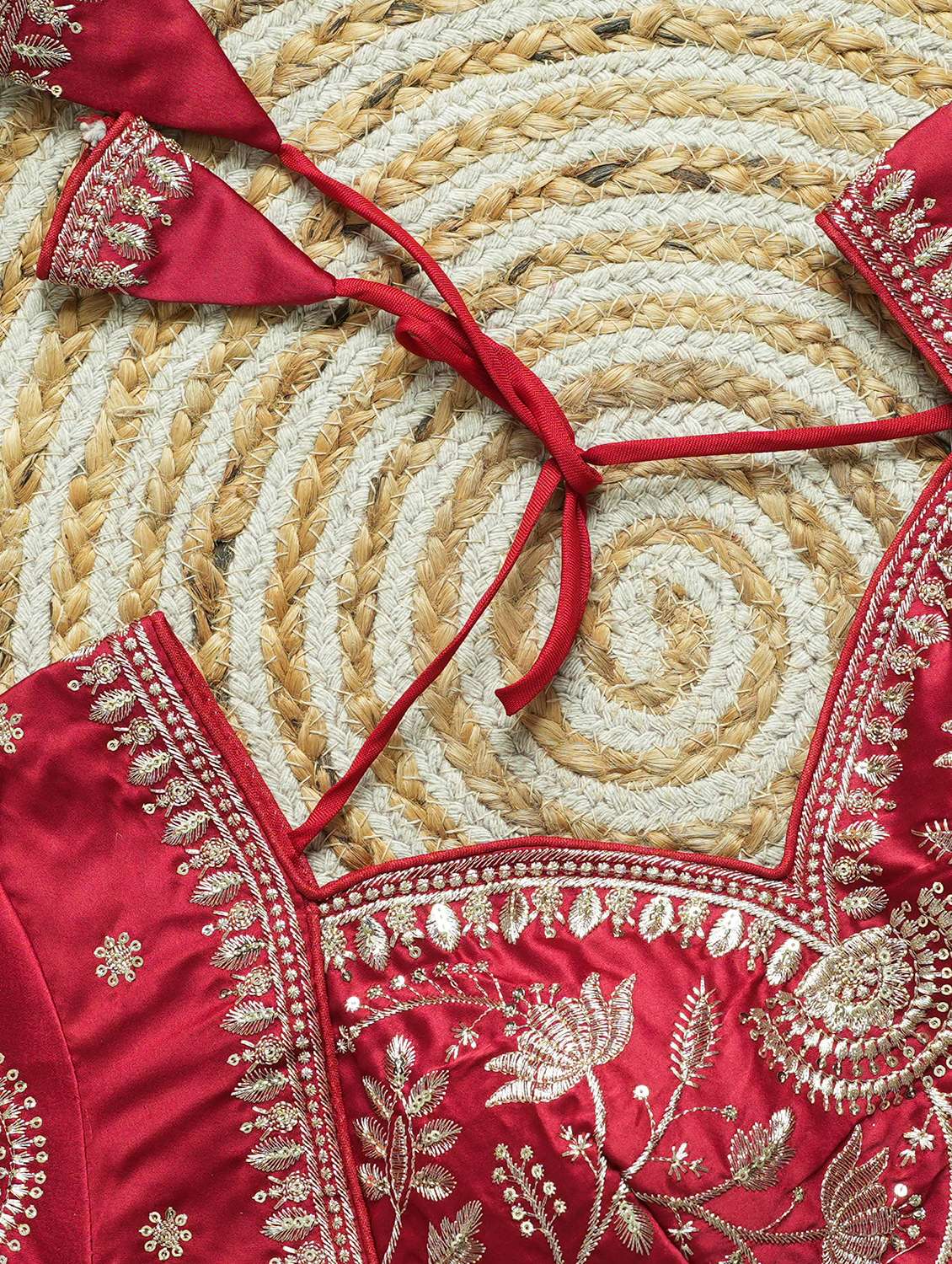 women solid with work stitched blouse - 22478000 -  Standard Image - 4