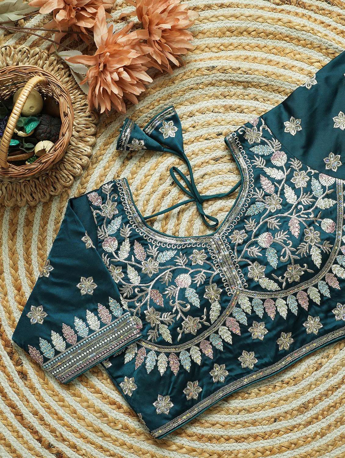 women solid with work stitched blouse - 22478010 -  Standard Image - 1