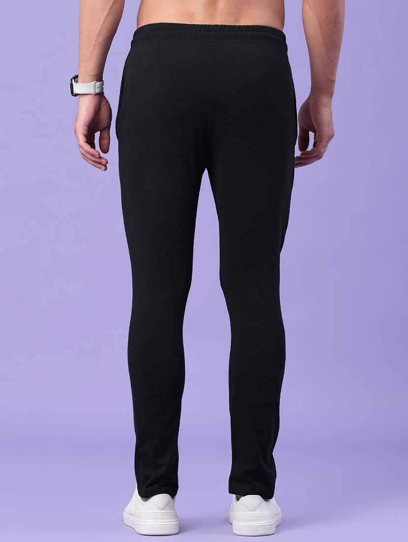 men typographic mid rise full length track pant - 22479658 -  Standard Image - 4