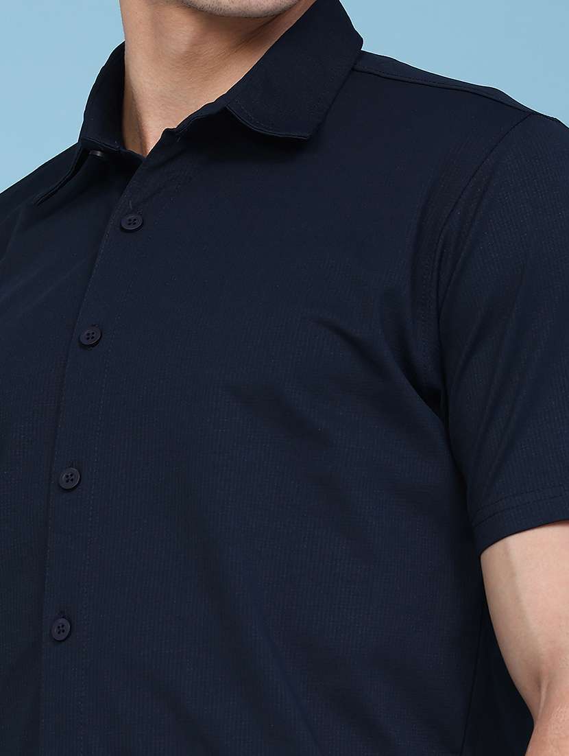 Men Textured Short Sleeve Regular Fit Casual Shirt - 22479849 -  Standard Image - 1