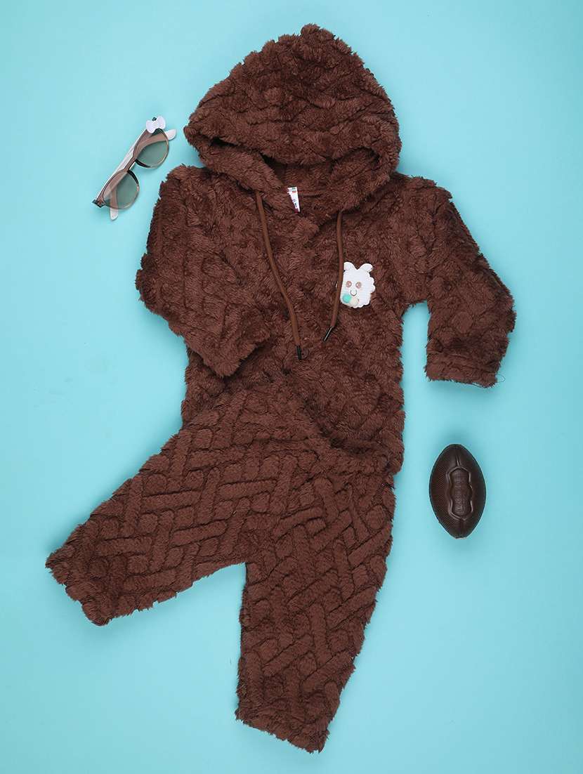 Girls Self Design Winterwear Full Length Set - 22480355 -  Standard Image - 1