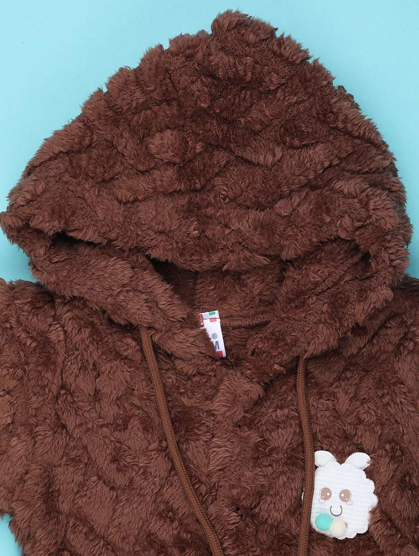 Girls Self Design Winterwear Full Length Set - 22480355 -  Standard Image - 4