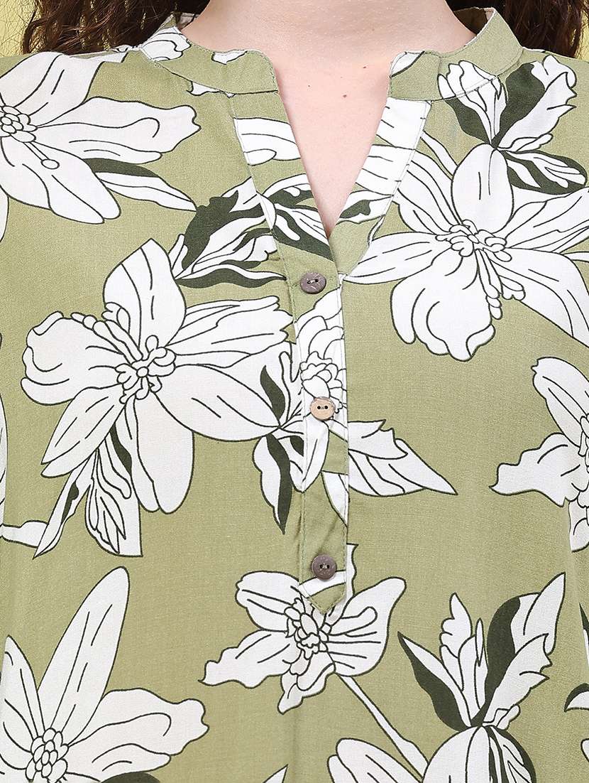 Women Printed Three Quarter Sleeve Kurta Palazzo Set - 22480499 -  Standard Image - 1