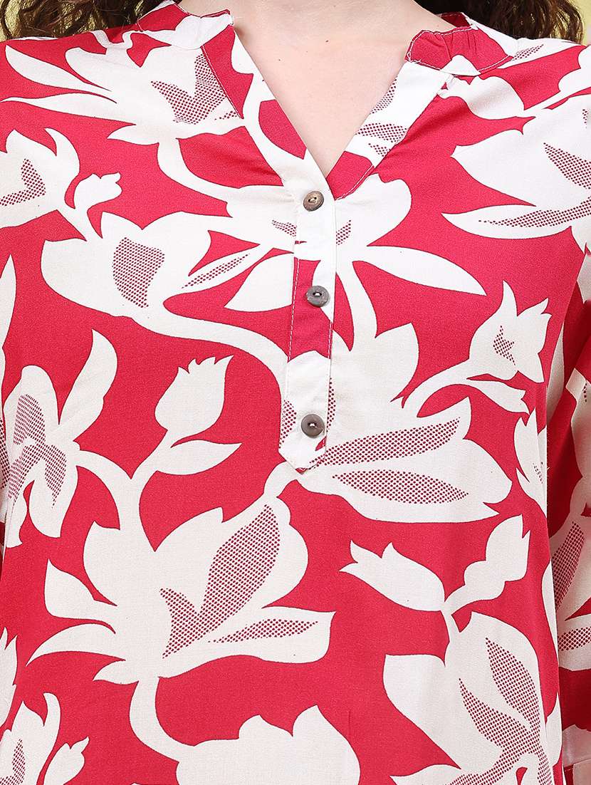 Women Printed Three Quarter Sleeve Kurta Palazzo Set - 22480501 -  Standard Image - 1