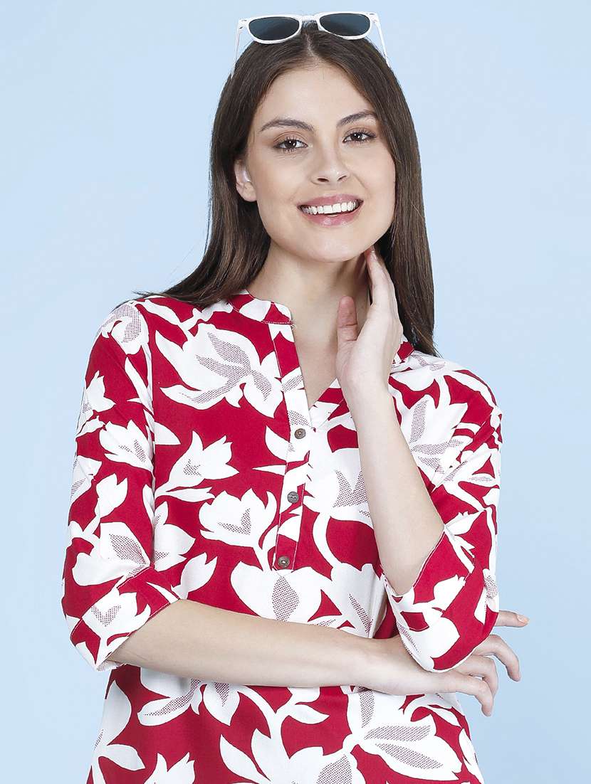 Women Printed Three Quarter Sleeve Kurta Palazzo Set - 22480503 -  Standard Image - 1