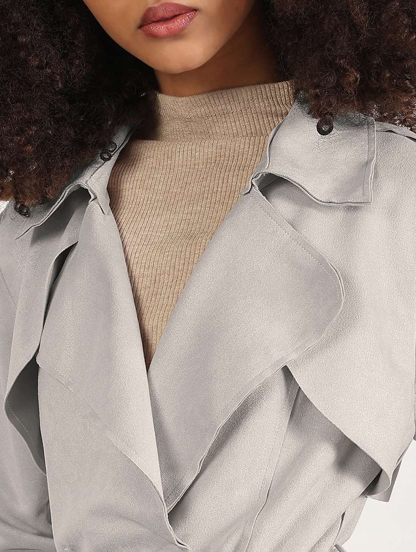 women solid long sleeves regular jacket - 22480592 -  Standard Image - 1