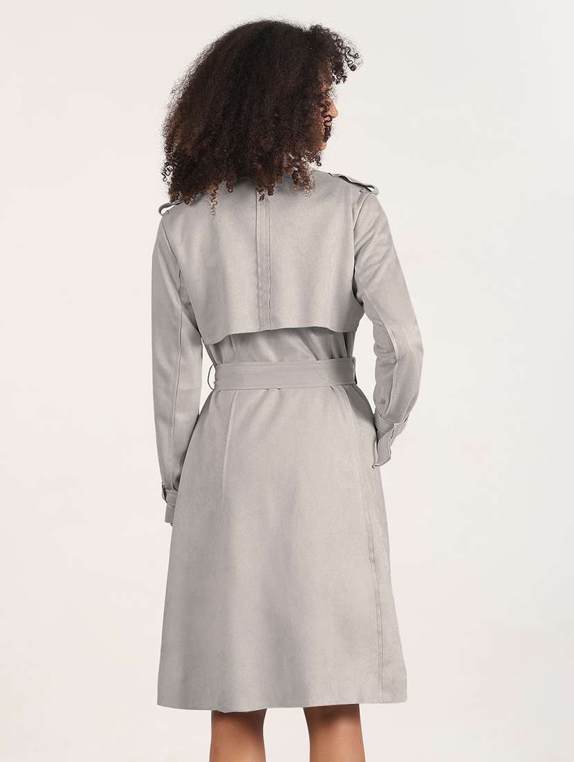 women solid long sleeves regular jacket - 22480592 -  Standard Image - 4