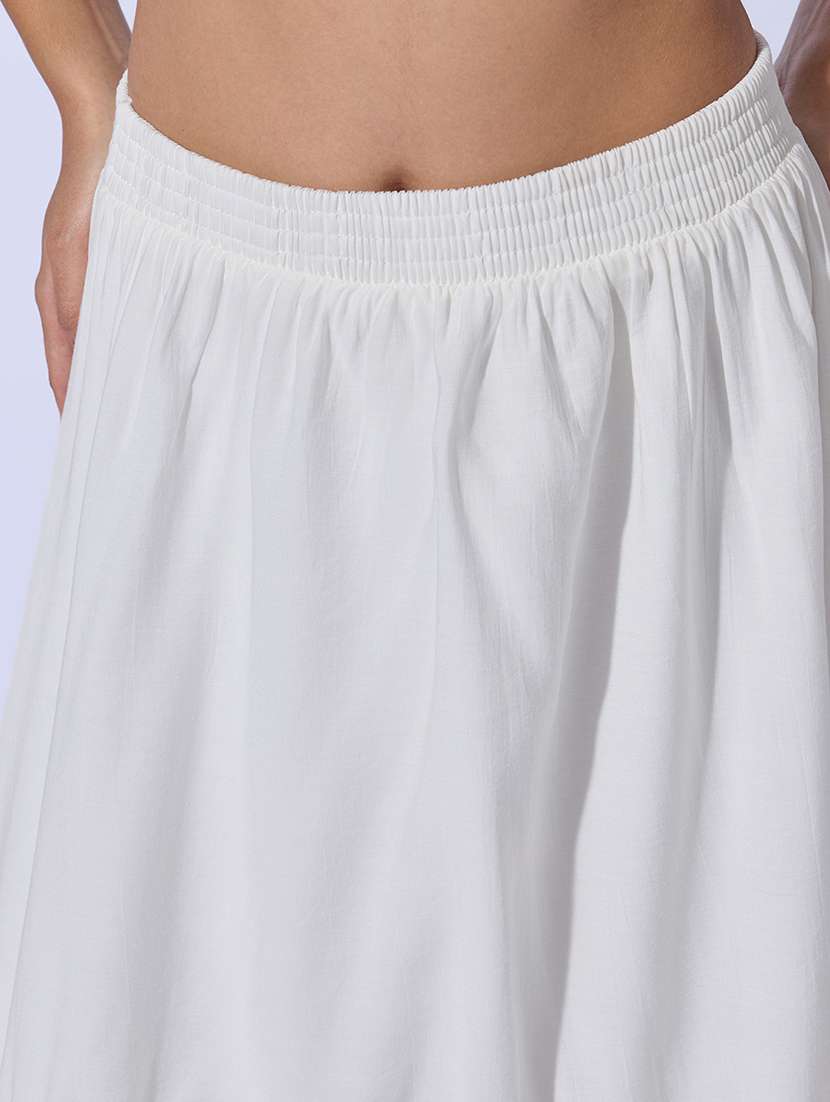 women solid tiered maxi skirt - 22480672 -  Standard Image - 1