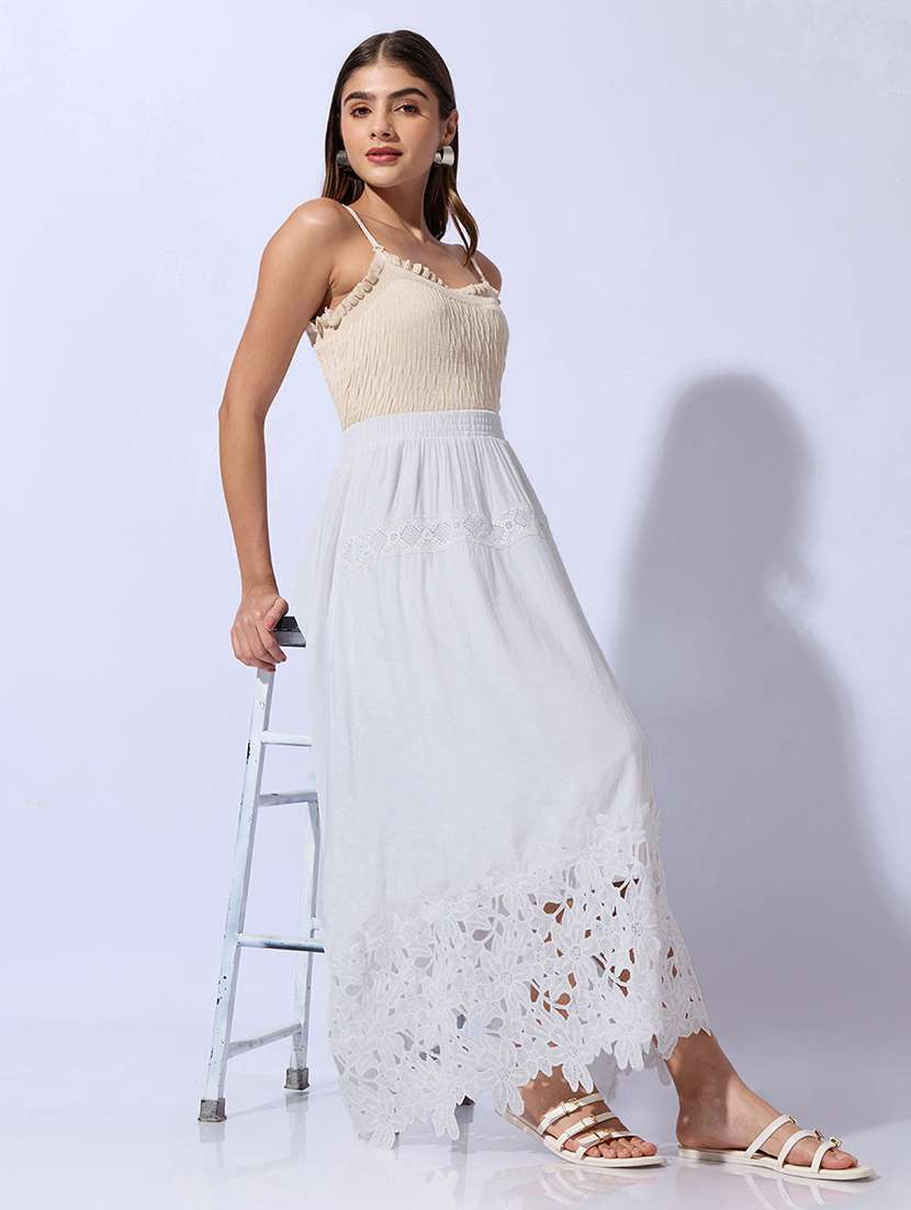 women solid mid rise a-line maxi skirt - 22480675 -  Standard Image - 4