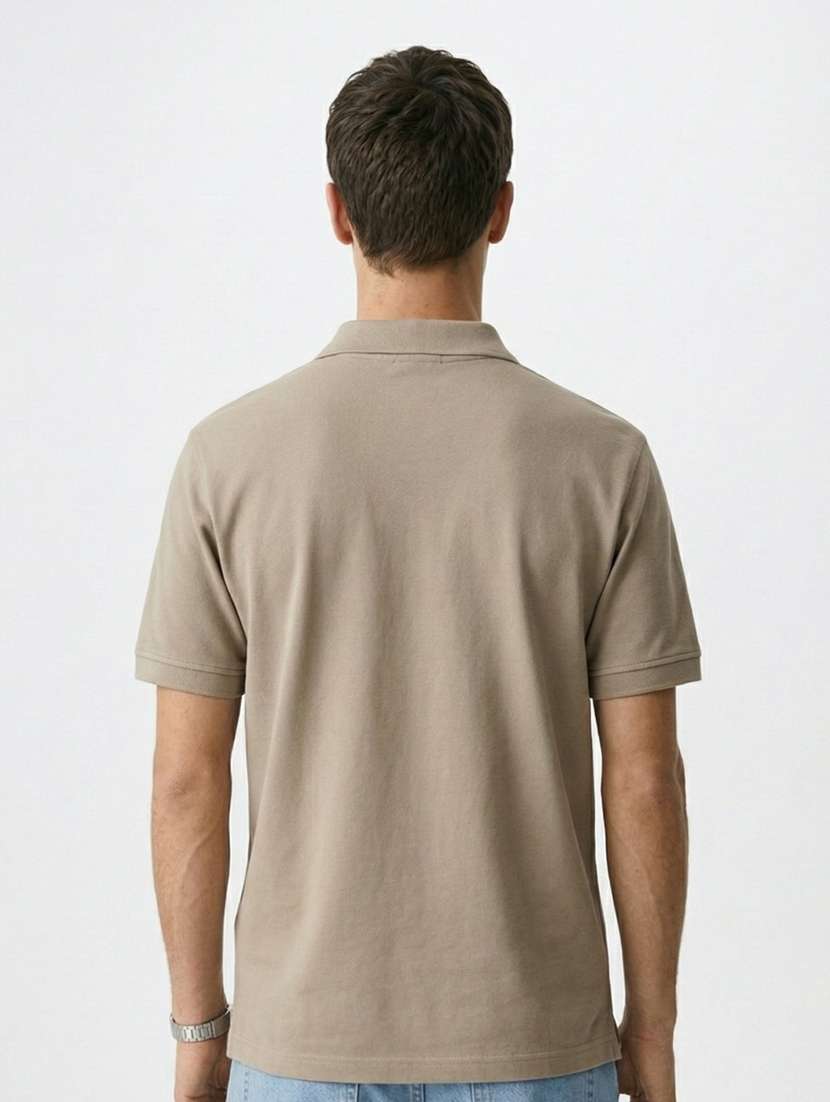 men solid short sleeve regular fit polo t-shirt - 22480692 -  Standard Image - 4