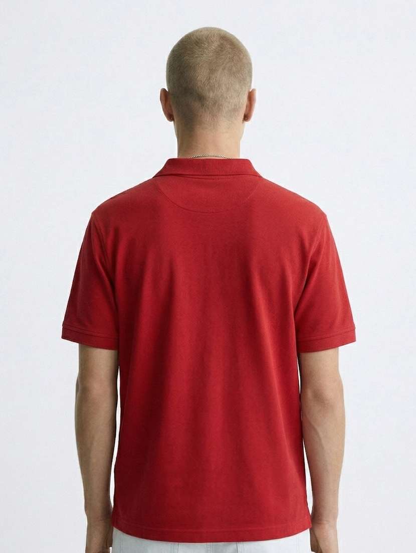 men solid short sleeve regular fit polo t-shirt - 22480694 -  Standard Image - 4