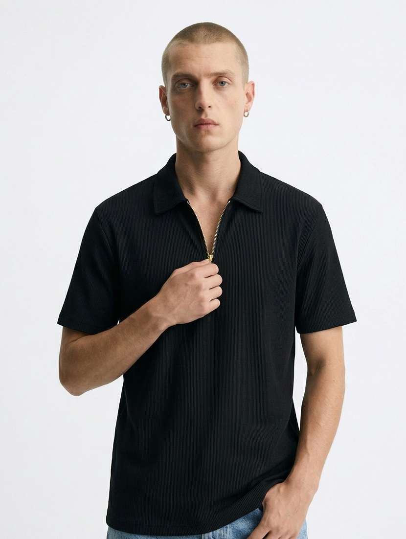 men self design short sleeve regular fit polo t-shirt - 22480698 -  Standard Image - 1