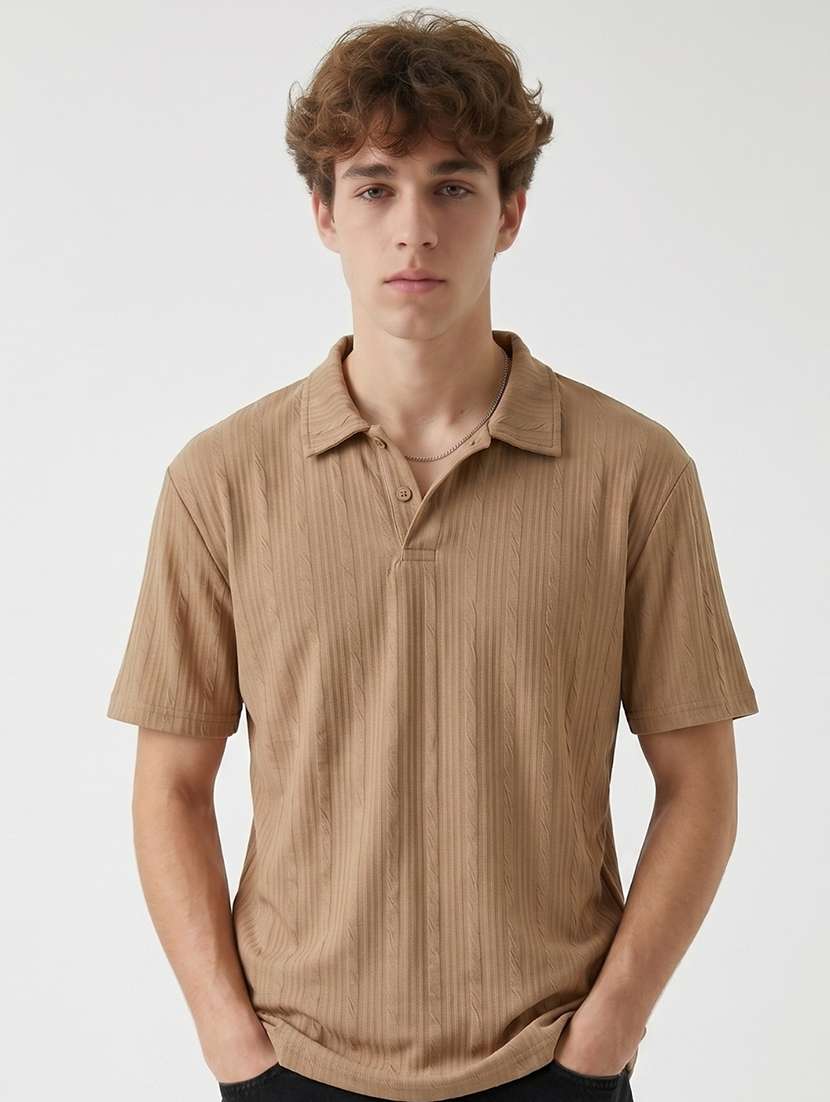 men self design short sleeve regular fit polo t-shirt - 22480704 -  Standard Image - 1