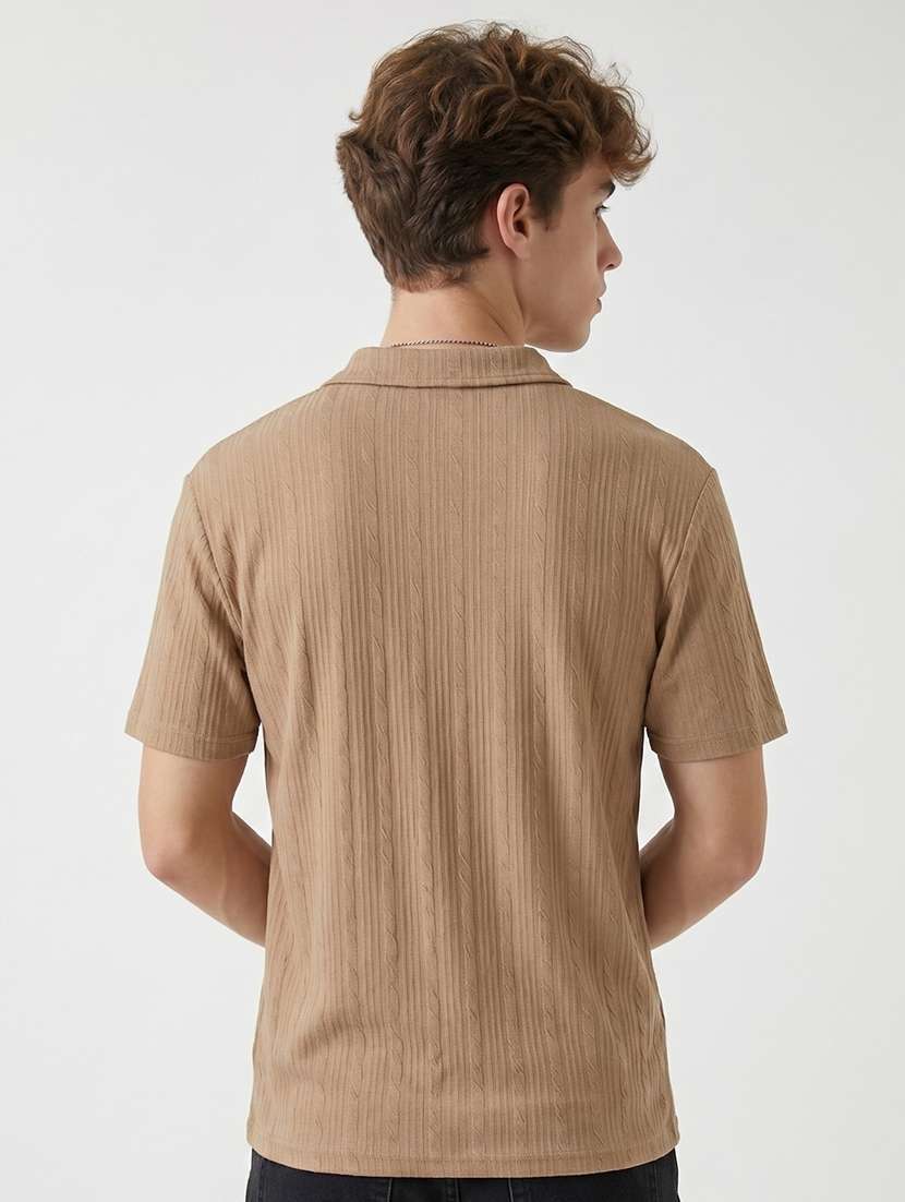 men self design short sleeve regular fit polo t-shirt - 22480704 -  Standard Image - 4