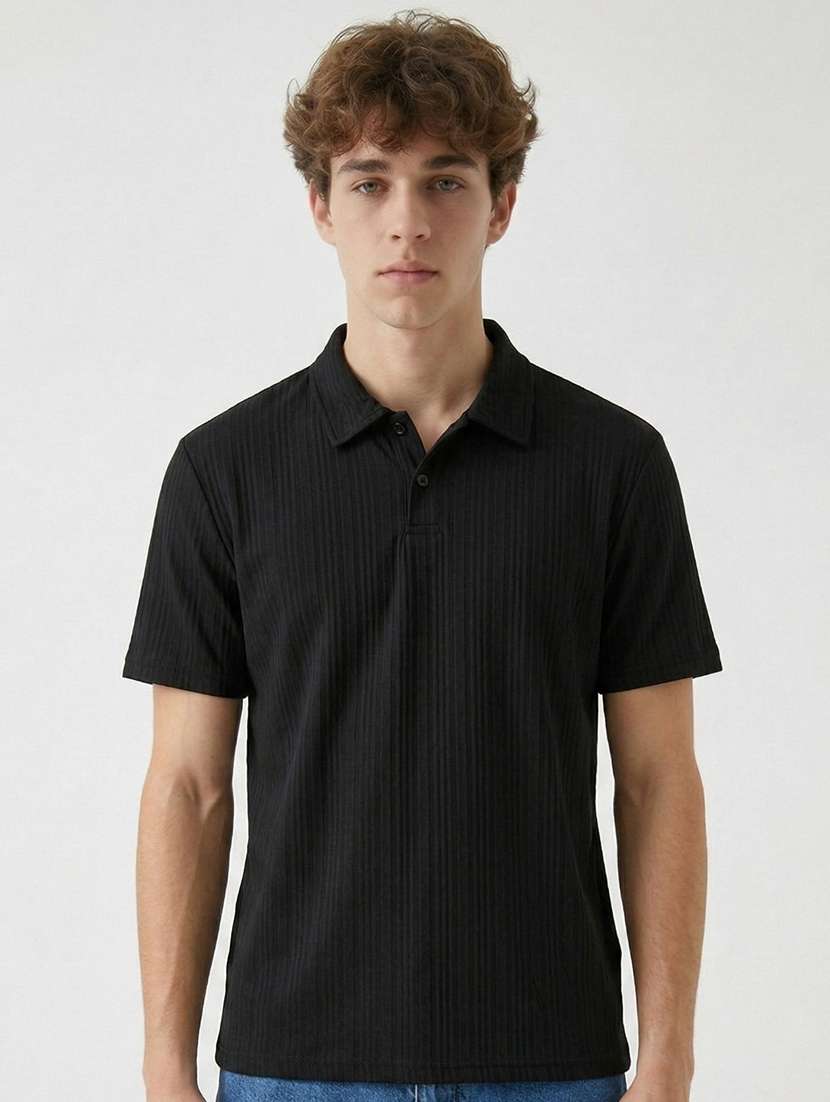men self design short sleeve regular fit polo t-shirt - 22480705 -  Standard Image - 1