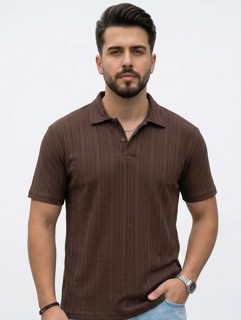 men self design short sleeve regular fit polo t-shirt - 22480706 -  Standard Image - 1