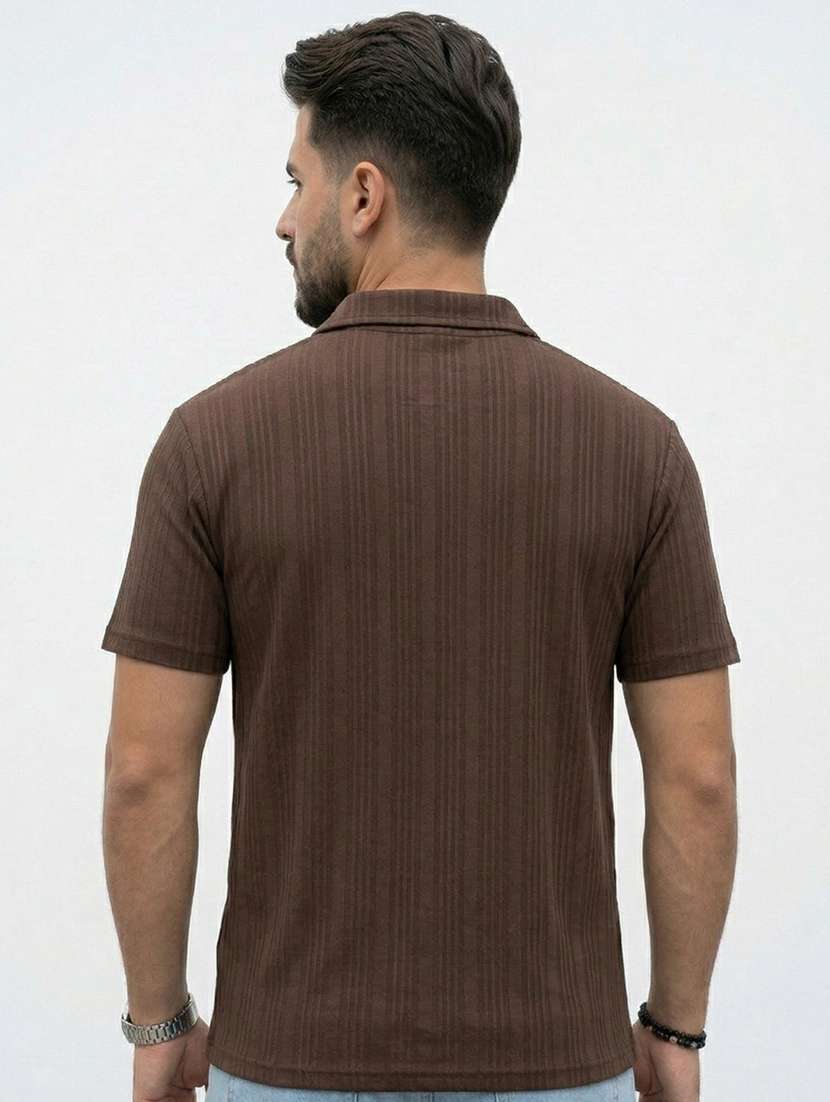 men self design short sleeve regular fit polo t-shirt - 22480706 -  Standard Image - 4