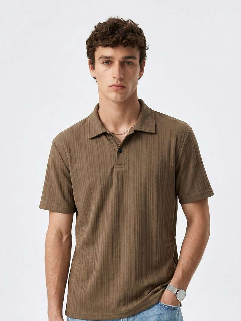 men self design short sleeve regular fit polo t-shirt - 22480707 -  Standard Image - 1