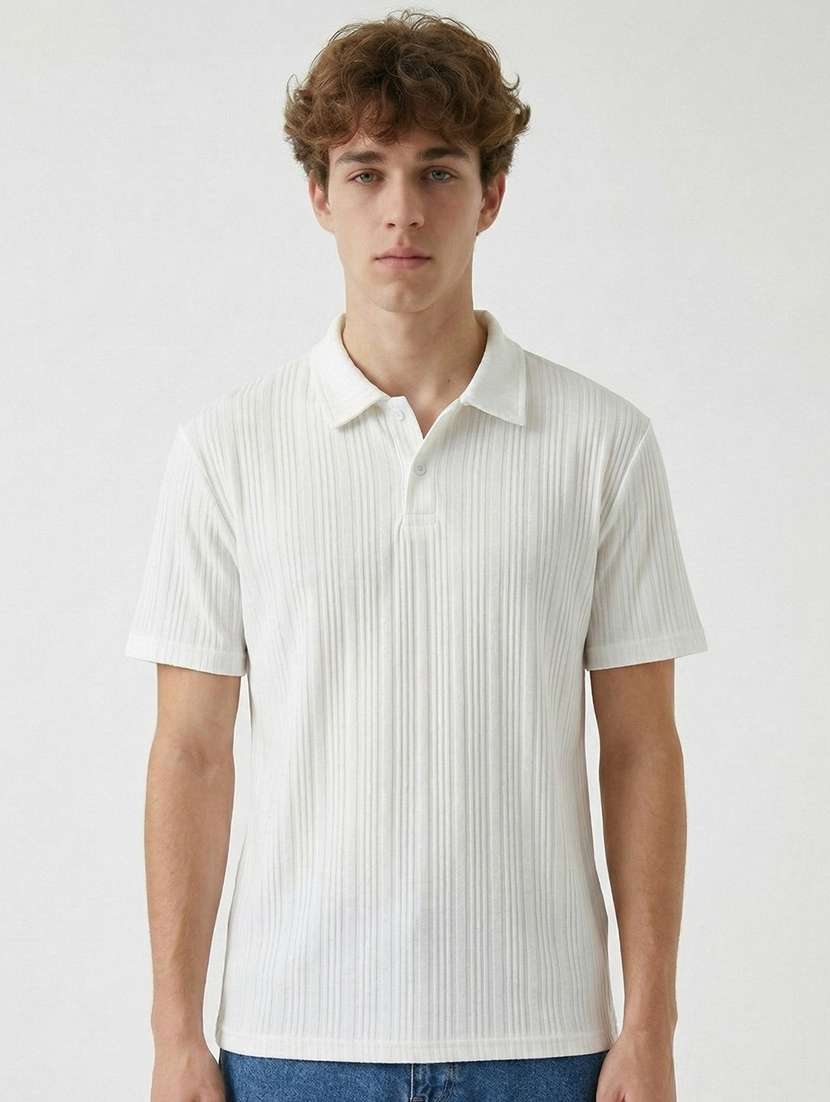 men self design short sleeve regular fit polo t-shirt - 22480709 -  Standard Image - 1