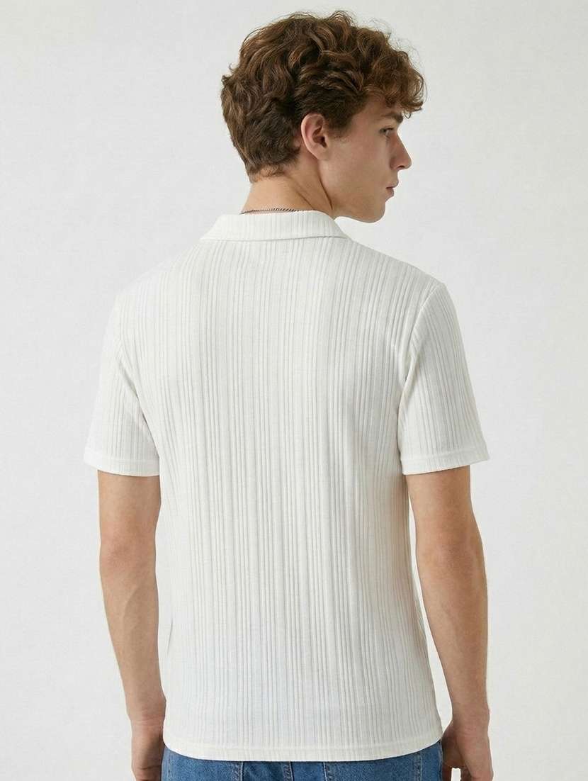 men self design short sleeve regular fit polo t-shirt - 22480709 -  Standard Image - 4