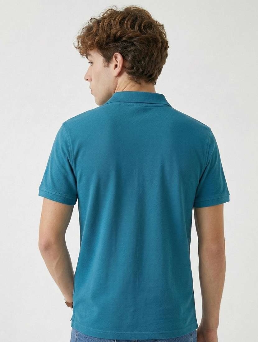 men color block short sleeve regular fit polo t-shirt - 22480724 -  Standard Image - 4