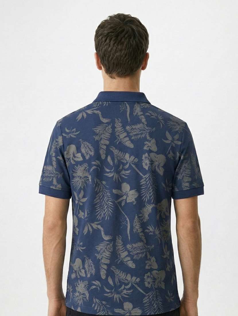 men printed short sleeve regular fit polo t-shirt - 22480740 -  Standard Image - 4
