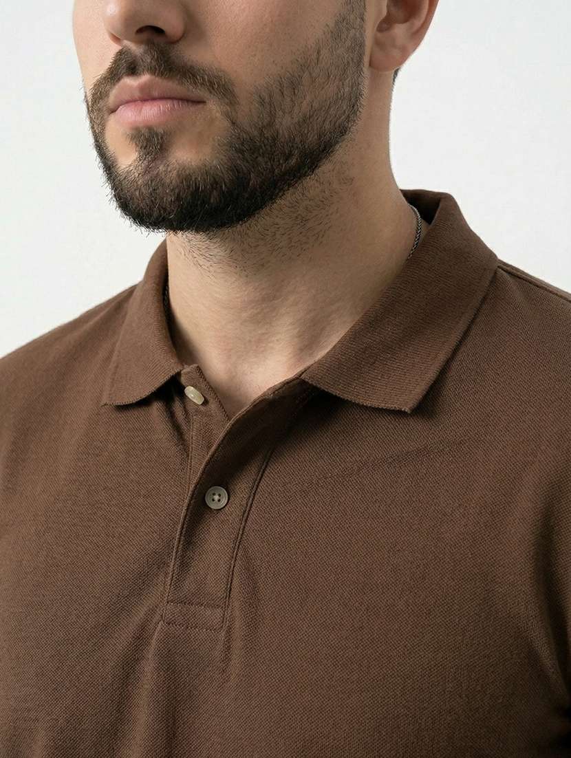 men solid short sleeve regular fit polo t-shirt - 22480791 -  Standard Image - 1