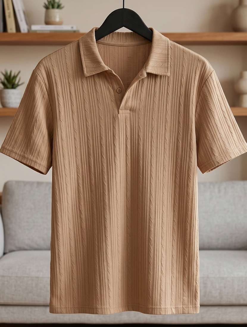 men self design short sleeve regular fit polo t-shirt - 22480804 -  Standard Image - 4
