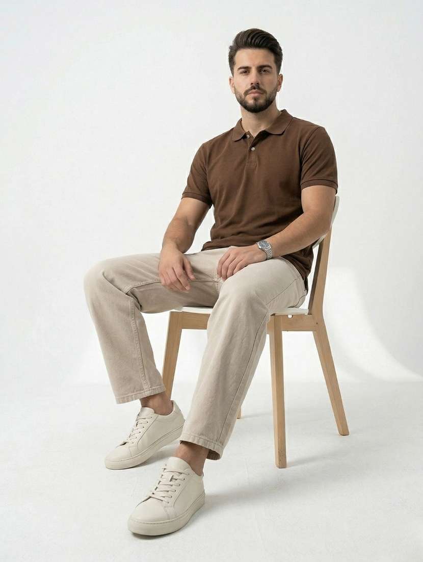 men solid short sleeve regular fit polo t-shirt - 22480841 -  Standard Image - 4