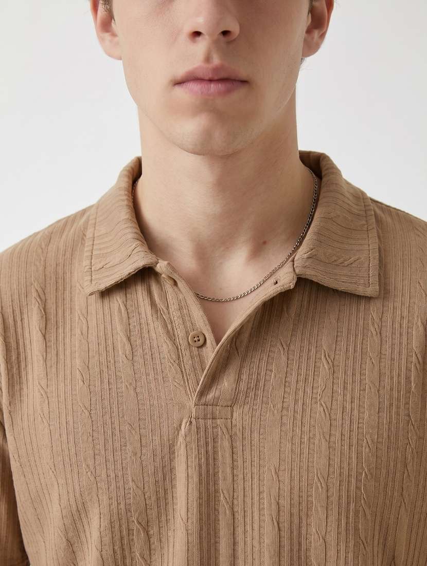 men self design short sleeve regular fit polo t-shirt - 22480854 -  Standard Image - 1
