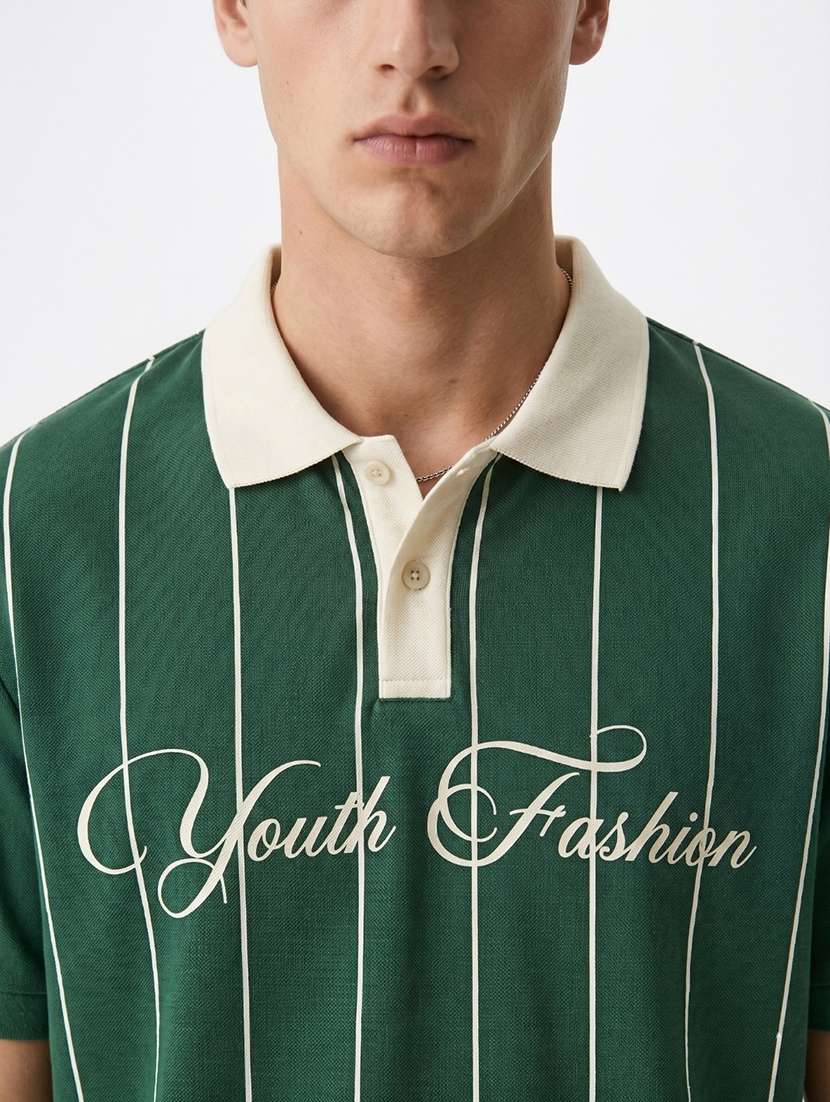 men printed short sleeve regular fit polo t-shirt - 22480868 -  Standard Image - 1